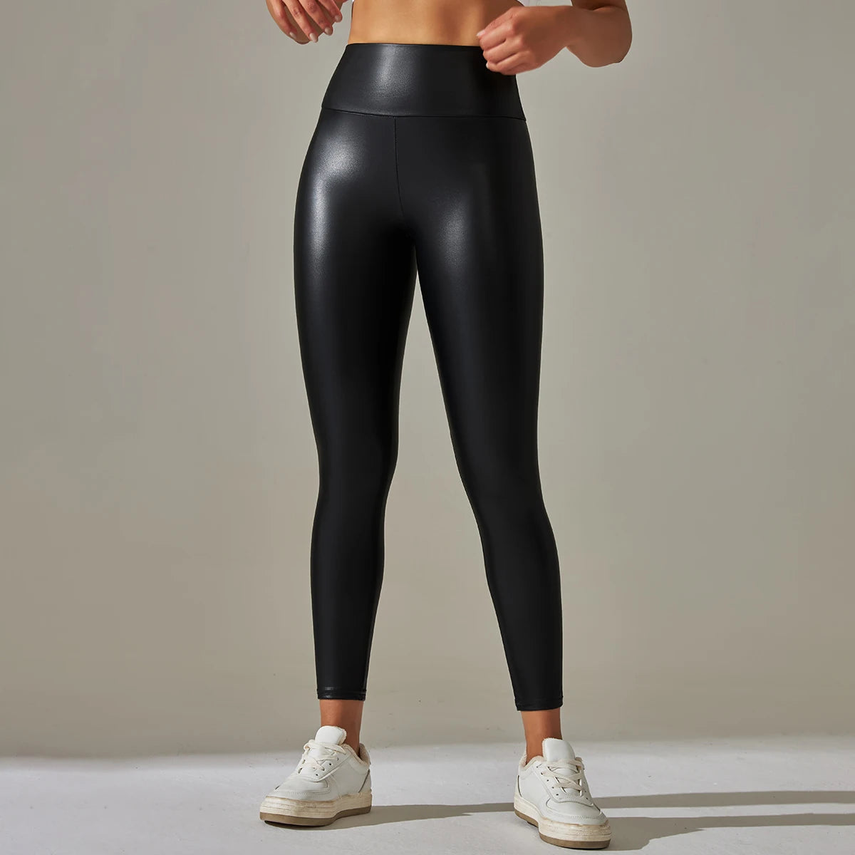 Fashion Black PU Leather Pants Women High Waist Skinny Push Up Leggings Elastic Trousers Jeggings Sexy Faux Leather Leggings