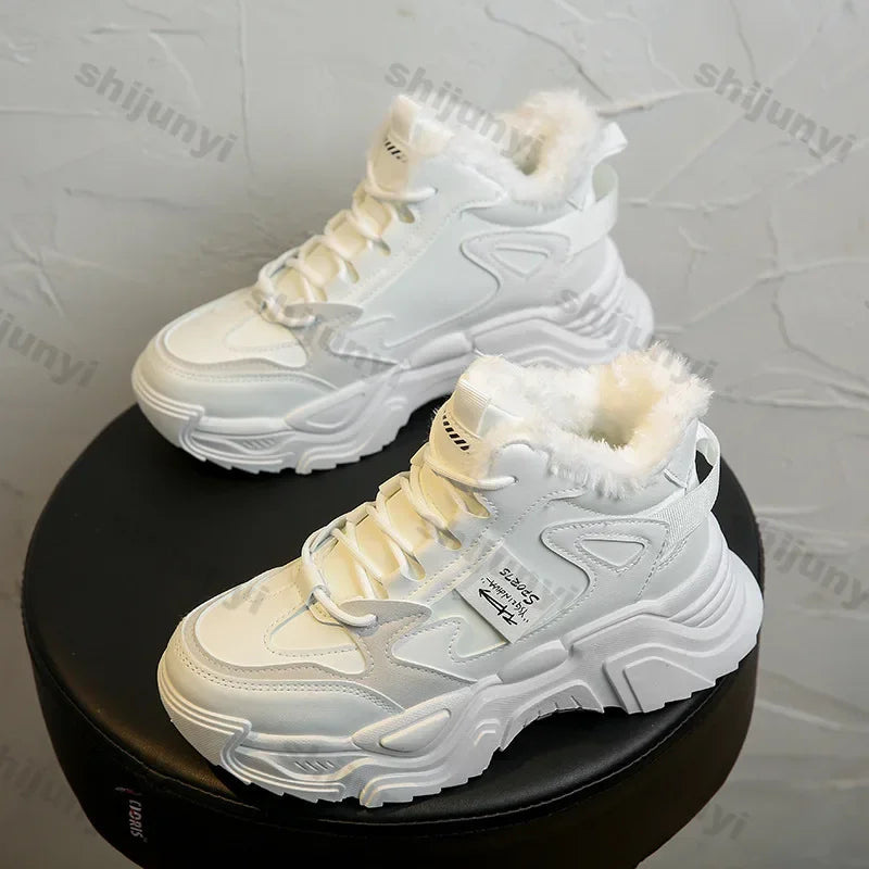 Chunky Platform Sneakers for Women Autumn New Fashion Thick Sole Vulcanized Shoes Woman Casual Non Slip Breathable Sports Shoes