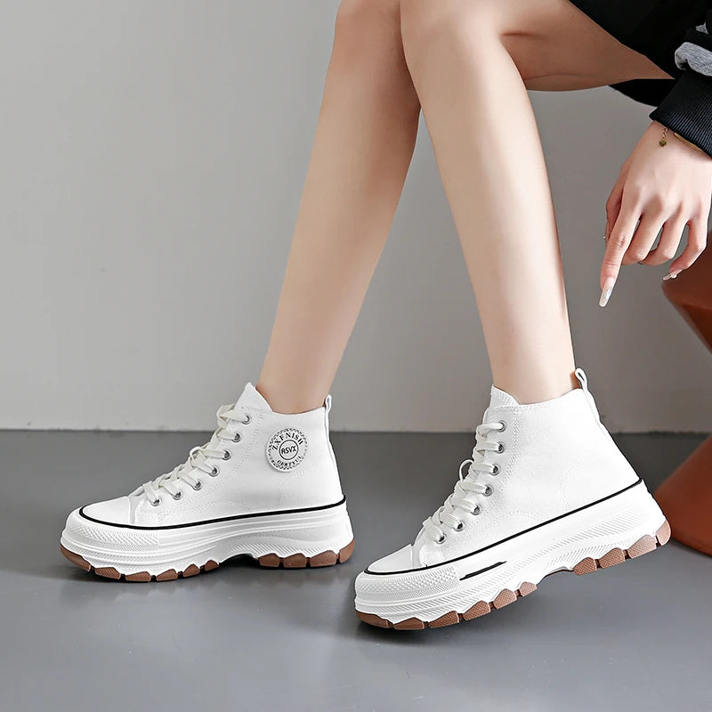 2024 Canvas Shoes Women Casual Platform Sneakers Stars Canvas Trainers Running Sport Shoes Tennis Shoes Outdoor Walking Sneakers