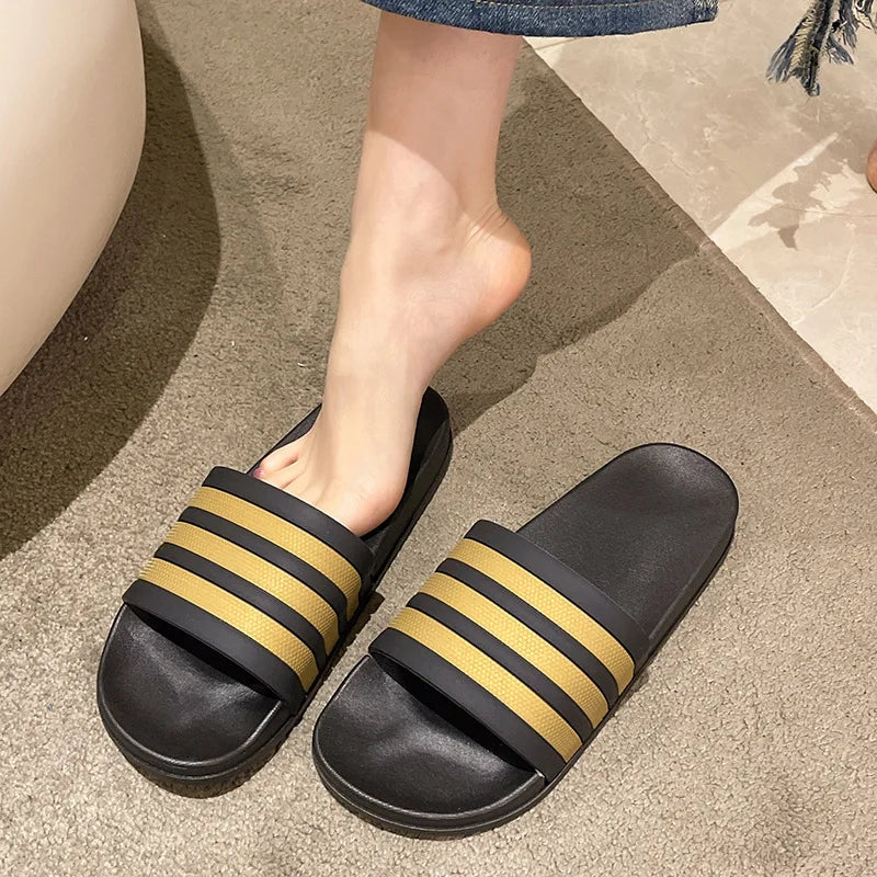 Smile New Women's Home Slippers Indoor Non-slip Bathroom Slippers Outdoor Swimming Slippers Soft Beach Slippers For Women