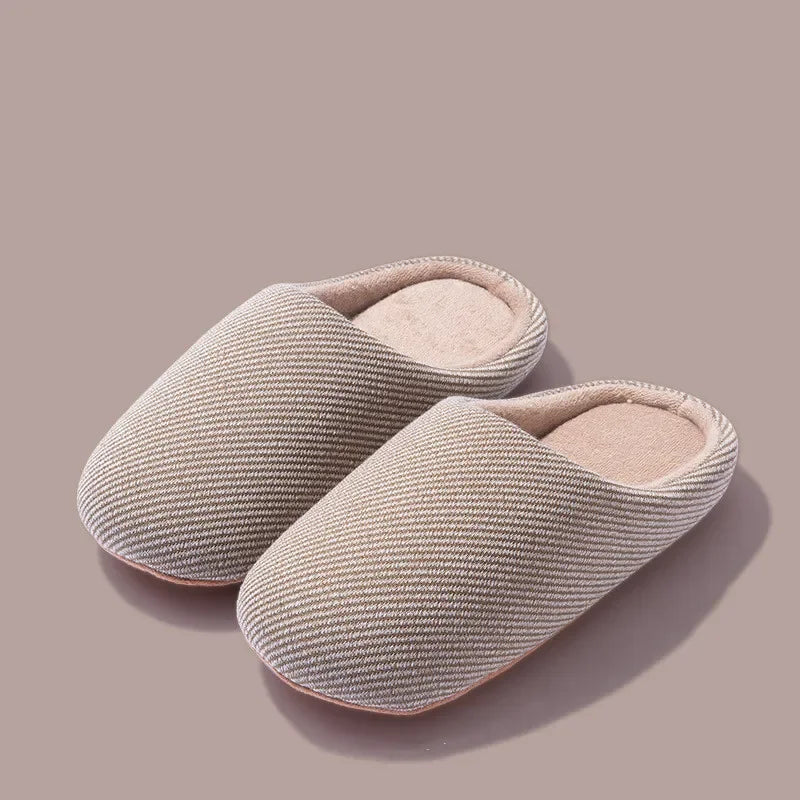 Men Home Slippers Women Soft Slipper Warm Indoor Slides Non-slip Couples Floor Shoes Autumn Spring Bedroom Light Slient Flats