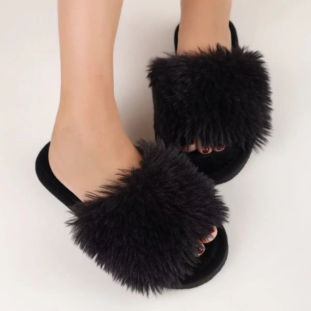 Women's Indoor Slippers 2025 Autumn and Winter New Plush Home Lazy Slippers Anti slip Durable Fashion Warm Sandals Slippers