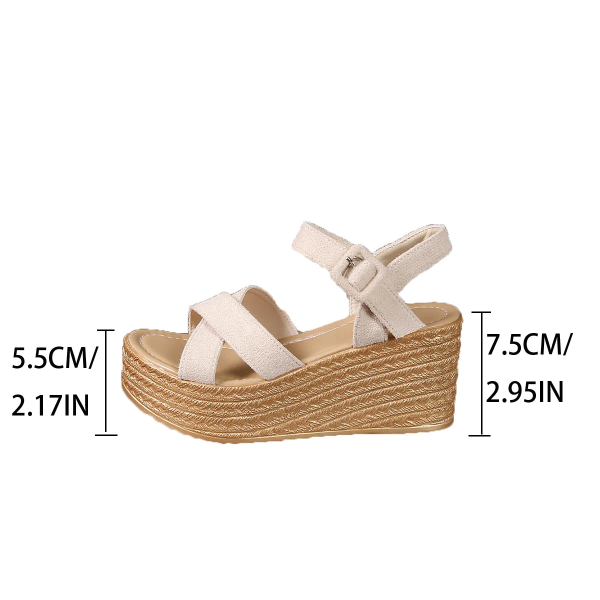 Wedge Sandals 2025 – Plus Size High-Heeled Platform Sandals