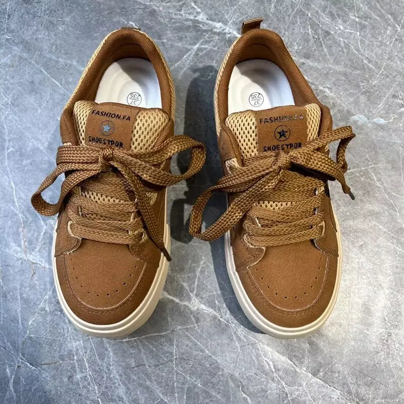 Chunky Sneakers with A Round Toe Internet Celebrity Hot-Selling Versatile Shoe Lightweight Internet-famous Popular Casual Shoes