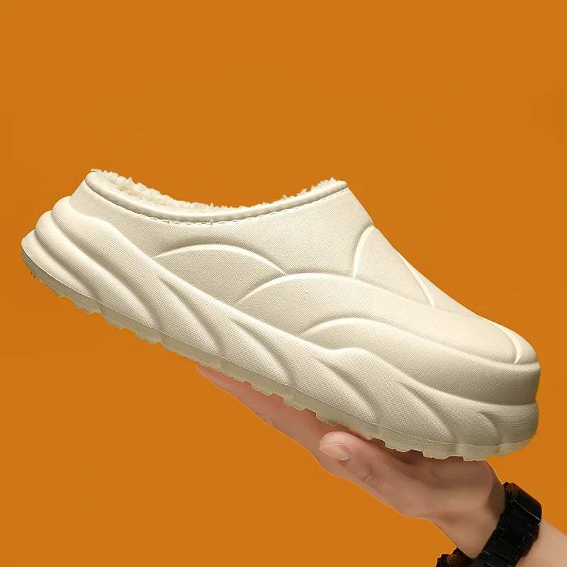 Plush Slippers for Both Men and Women's Home Sandals with Soft Soles, Men's Fashionable and High-quality Anti Slip Indoor Shoes