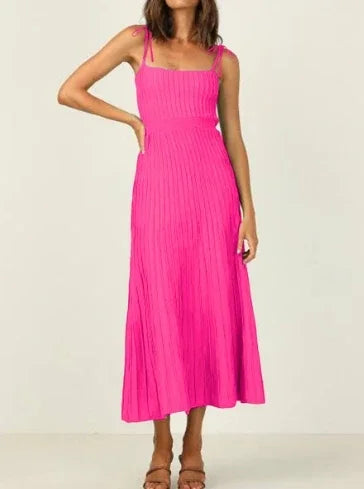 Backless Ribbed Maxi Dress For Women Summer New Holiday Party Stretch High Waist Bodycon Maternity Dresses Knit Sundress