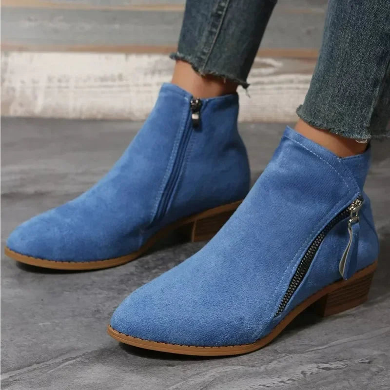 Women Ankle Boots Autumn Low Heels Boots Platform Sexy Ladies Khaki Pumps Boots Shoes 2023 New Winter Womens Boots
