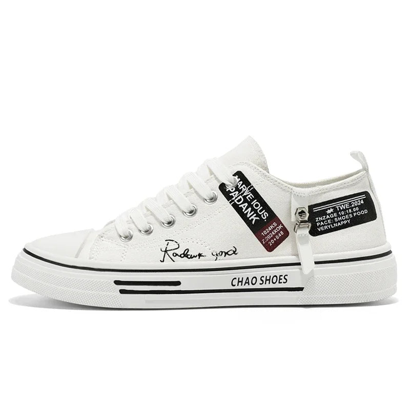 2025 Men's Canvas Fashion Buckled Canvas Sneakers Lightweight and Non-Slip Skateboarding Comfortable Casual Workwear For Men