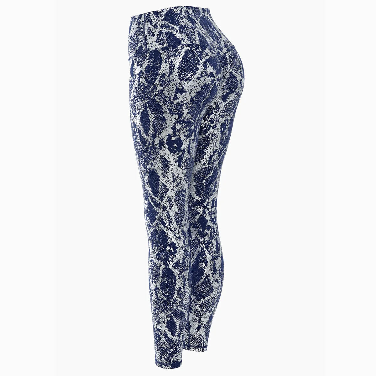 Skin Tight Stretch Gold-Foil Yoga Pants European-Style Cross-Border Snake Print Peach-Butt Fitness Pants High-Waisted Slimming