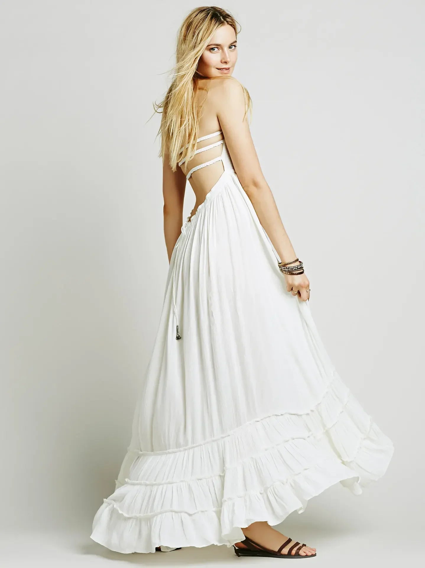 sexy backless sleeveless maxi dresses women vintage 2025 boho Beach wear summer dress long cotton Rayon Casual vestidos robe