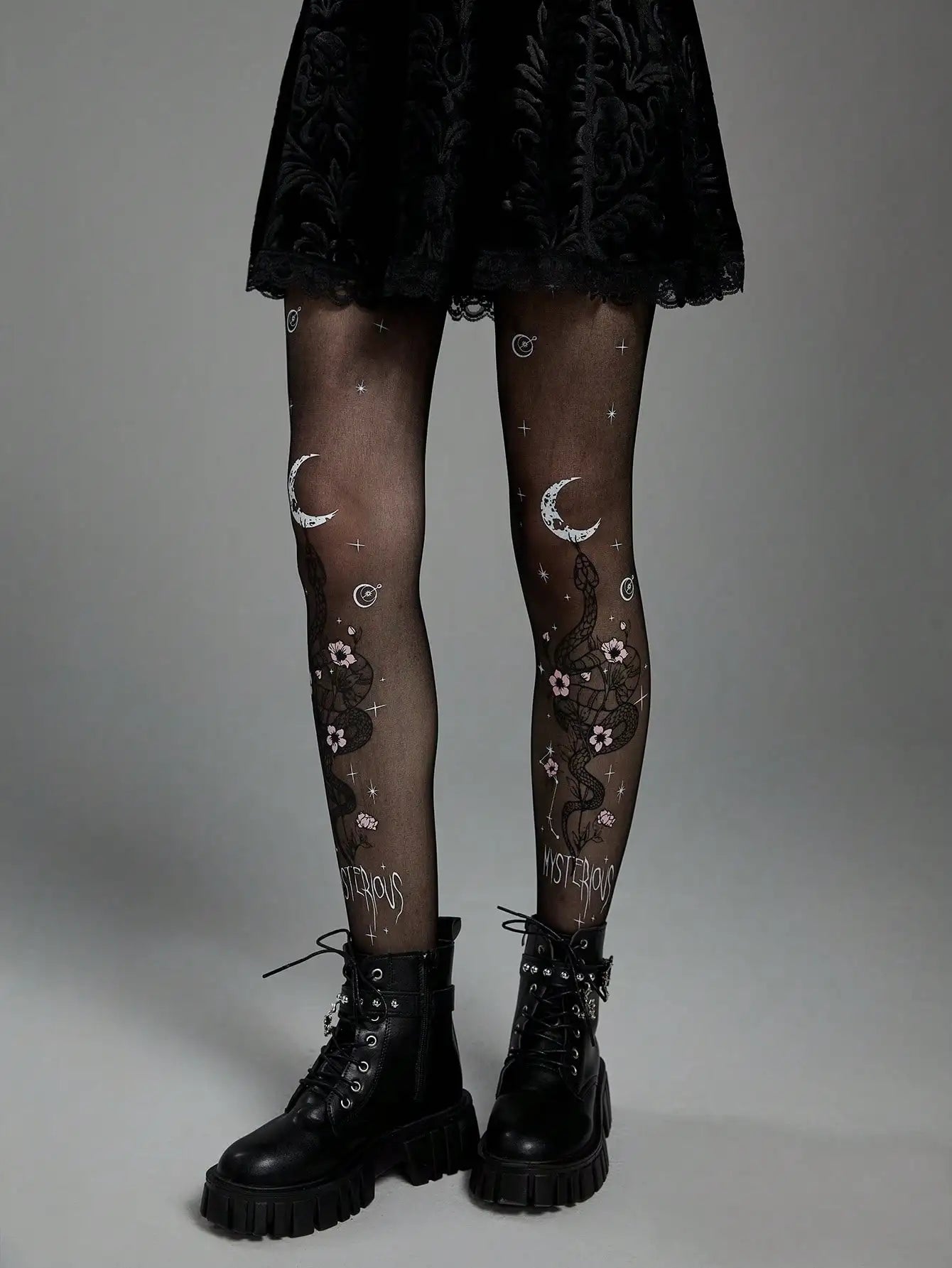 1 pair of fashionable and personalized snake print stockings for women, pantyhose, leggings
