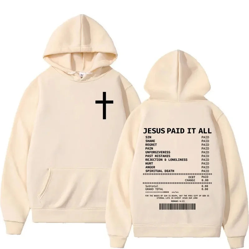 2025 Fashionable Casual Trend Christian Bible Scripture Men's and Women's Clothing Hip Hop Vintage Sweatshirt
