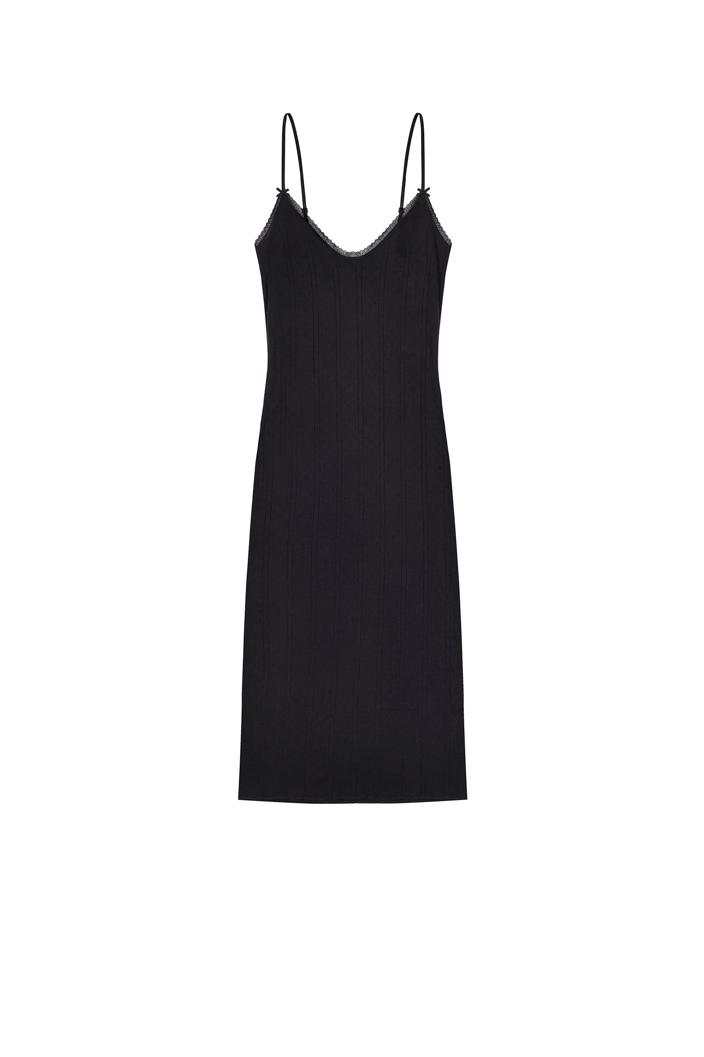 COUCOU The Midi Slip dress Black and White