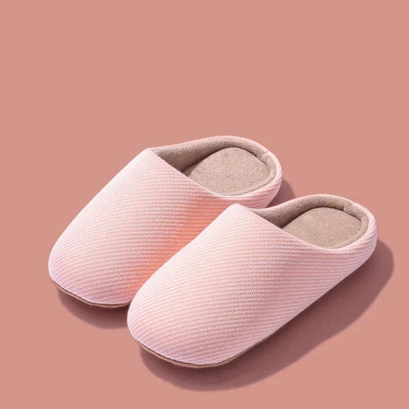 Men Home Slippers Women Soft Slipper Warm Indoor Slides Non-slip Couples Floor Shoes Autumn Spring Bedroom Light Slient Flats