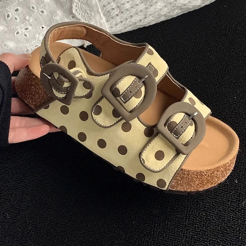 Flats Women's Sandals Designer Platform Shoes Fad Casual Sandals 2025 Summer Slippers Walking New Brand Slides Mujer Sandalias