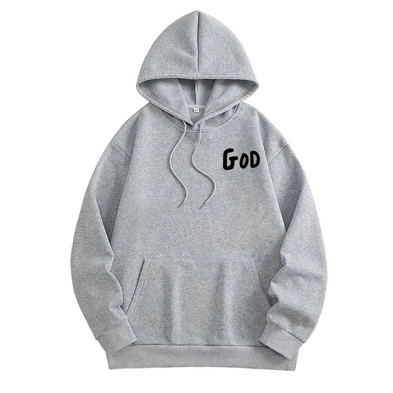 2025 Hot Sale Christian God Printed Hoodie for Men High Quality All Season Pullover Hooded Long Sleeved Top Daily Casual Fashion