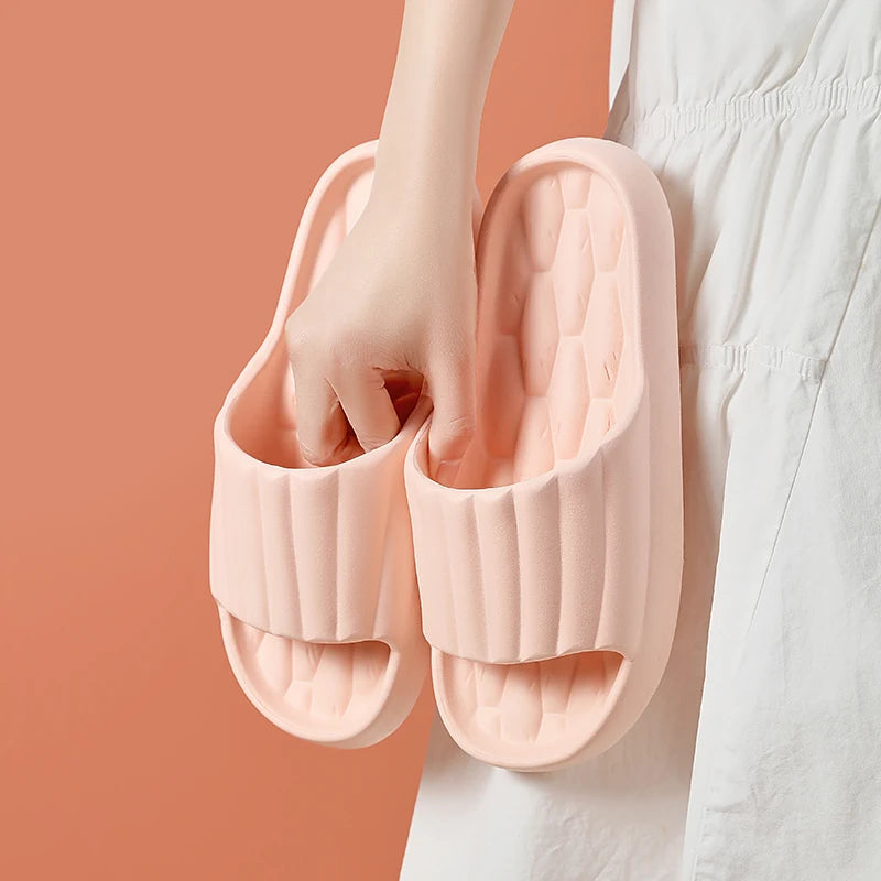 Women's Indoor Non-slip Slippers Couple Home Slides EVA Soft Sole Light Weight Summer New Lovers Leisure Shower Shoes