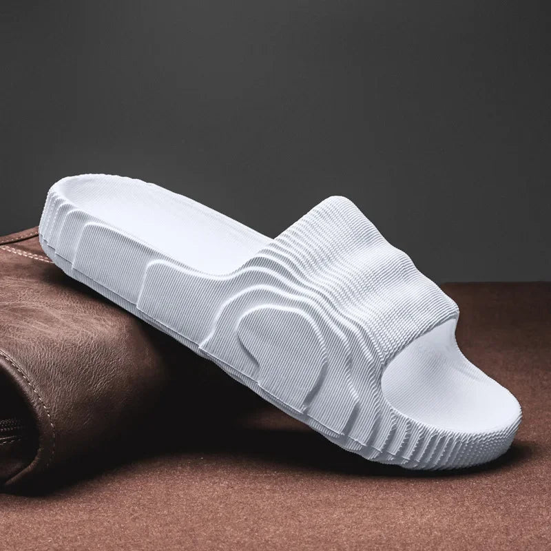 Soft Home Slippers Couple Summer Indoor Skid Proof Bathroom Slippers Sandals Hotel Solid Color Men Women Flip Flops Flat Shoes
