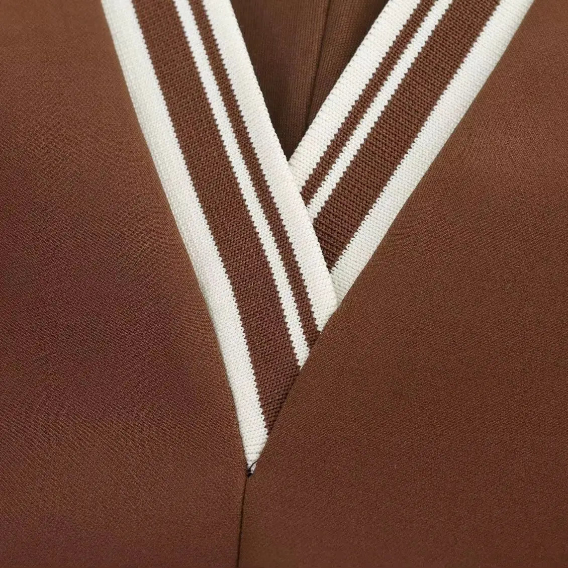 Women Brown Striped Short Dresses Elegant Sleeveless Pleated Casual Party Mini Beach Womens Dresses Woman Clothing