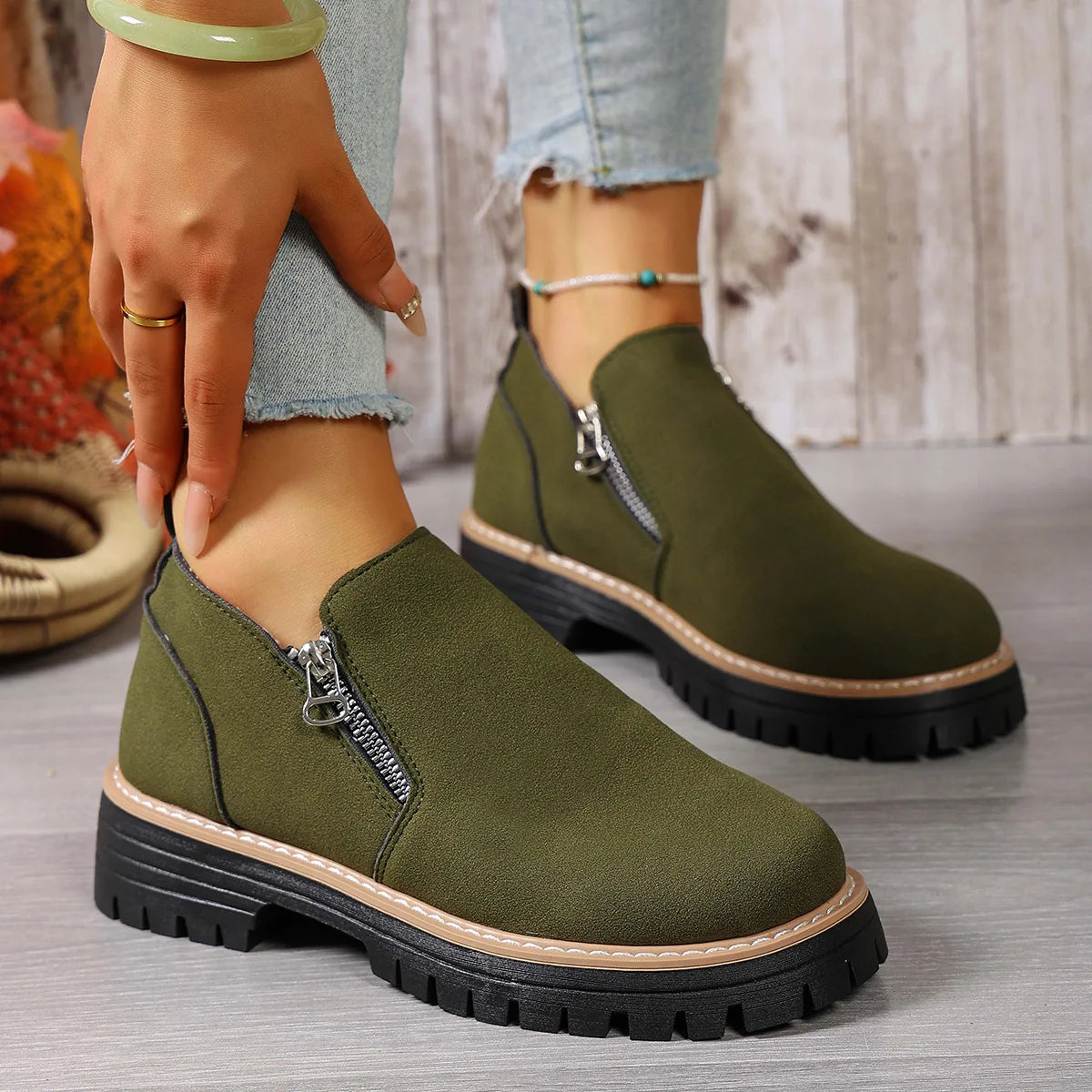 Women Comfortable Ankle Boots New Casual Anti-slip Platform Boots Fashion Outdoor High Top Wedding Shoes Women Zapatos De Mujer