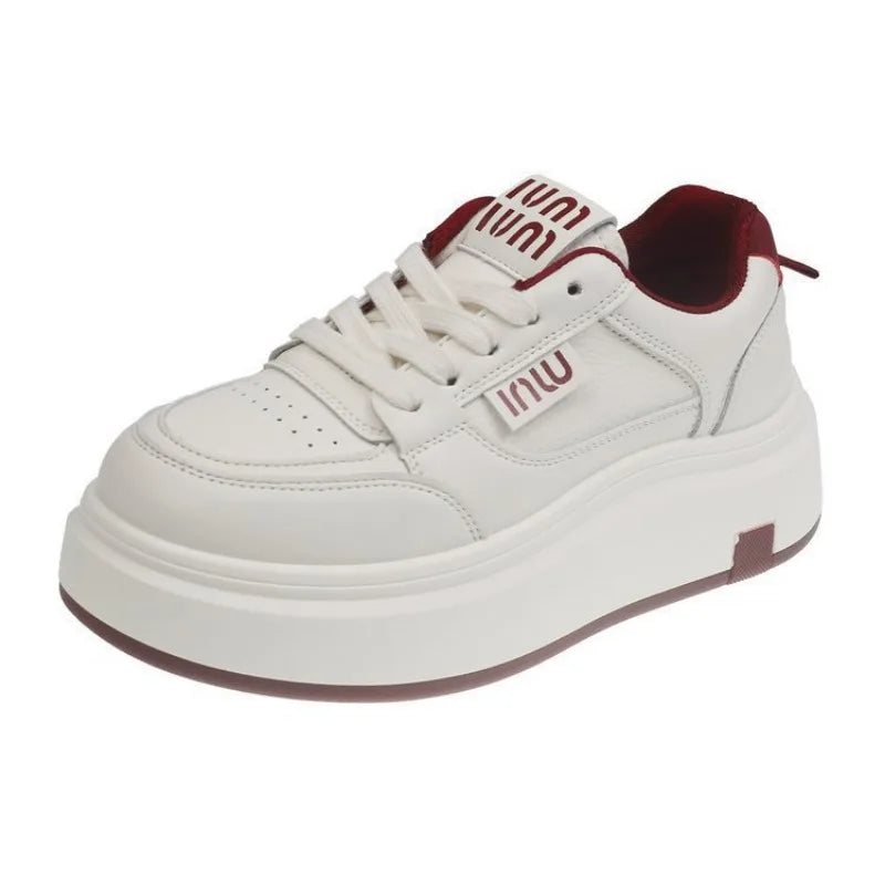 【2025 Best Seller】Women's Chunky Sole White Shoes Platform Sneakers Orthopedic Comfort Slip-On Lace-Up Casual Fashion Sneakers