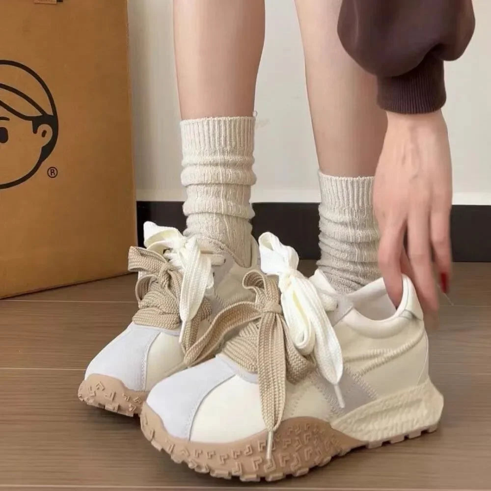 Chunky Sneakers Women Spring Autumn Fashion Platform Shoes Woman Fashion Thick Sole Hidden Heels Sports Shoes Zapatos De Mujer