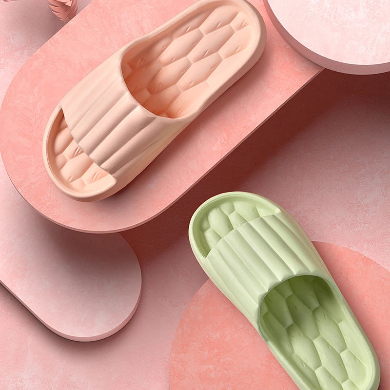 Women's Indoor Non-slip Slippers Couple Home Slides EVA Soft Sole Light Weight Summer New Lovers Leisure Shower Shoes