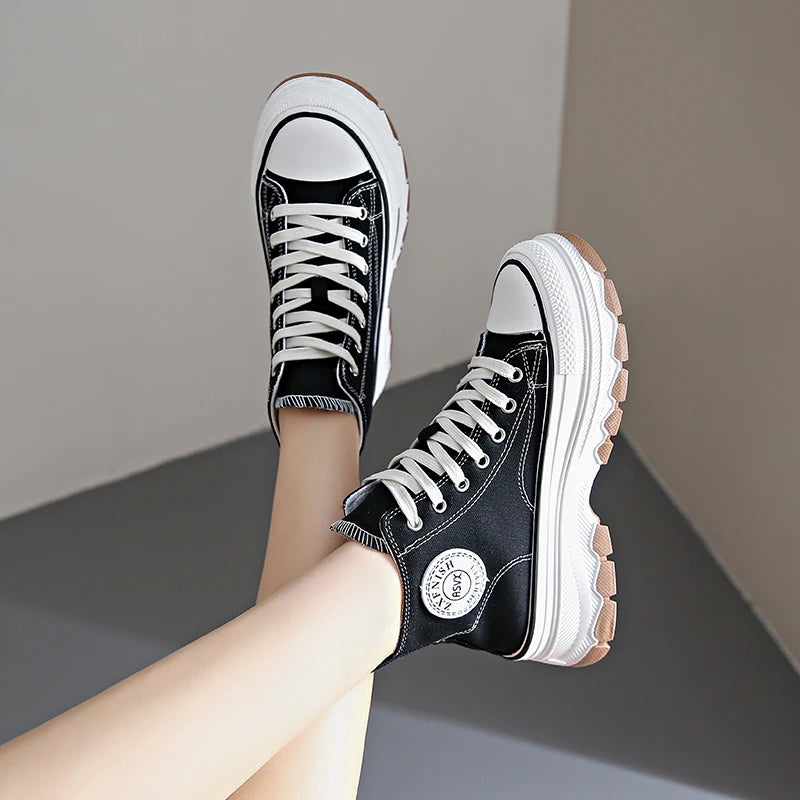 2024 Canvas Shoes Women Casual Platform Sneakers Stars Canvas Trainers Running Sport Shoes Tennis Shoes Outdoor Walking Sneakers