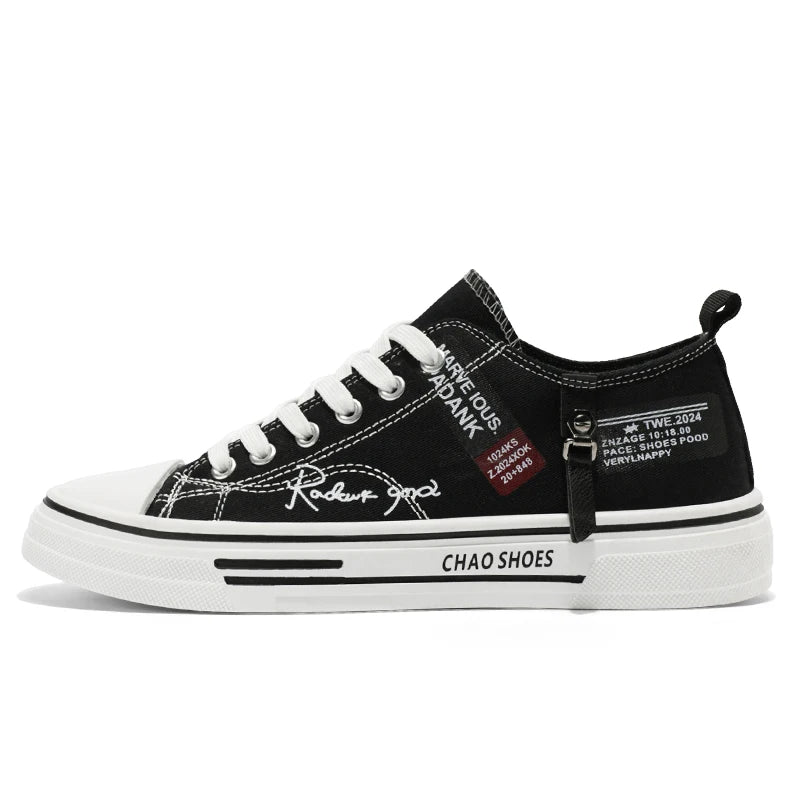 2025 Men's Canvas Fashion Buckled Canvas Sneakers Lightweight and Non-Slip Skateboarding Comfortable Casual Workwear For Men
