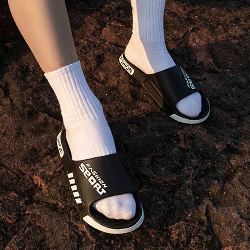 Men Women Outdoor Soft EVA Slippers Thick Bottom Couple Summer Home Sandal Anti-Slip Indoor Casual Bathroom Flip Flops