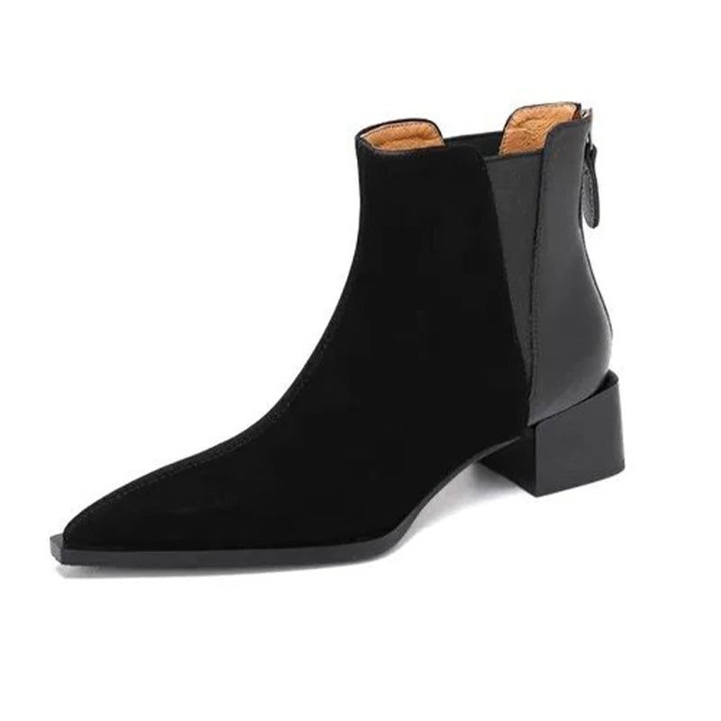 Ankle Boots for Women High Heels Fashion Dress Shoes Chunky Designer Luxury Pumps 2025 Winter New Elegant Short Botas De Mujer