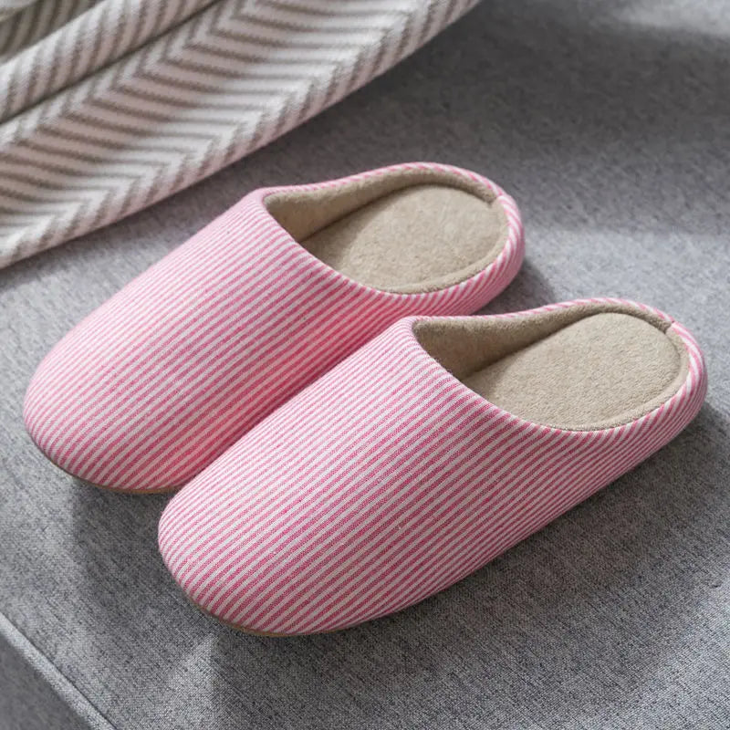 Men Home Slippers Women Soft Slipper Warm Indoor Slides Non-slip Couples Floor Shoes Autumn Spring Bedroom Light Slient Flats