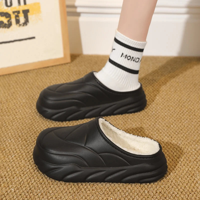 Plush Slippers for Both Men and Women's Home Sandals with Soft Soles, Men's Fashionable and High-quality Anti Slip Indoor Shoes