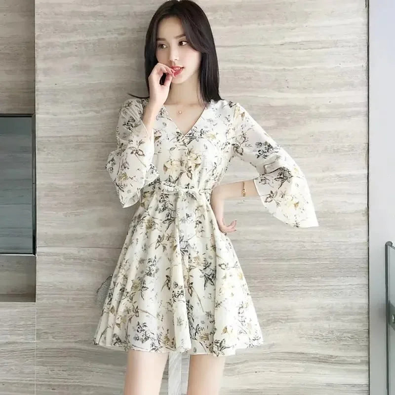 Dresses for Women Mini Flower Woman Dress Floral Short Ruffle Soft Fashion Summer 2024 High Quality Luxury Elegant and Beautiful