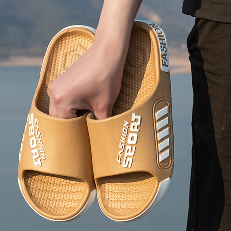Men Women Outdoor Soft EVA Slippers Thick Bottom Couple Summer Home Sandal Anti-Slip Indoor Casual Bathroom Flip Flops