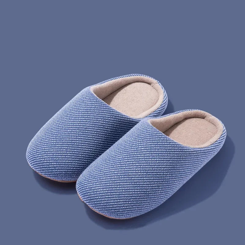 Men Home Slippers Women Soft Slipper Warm Indoor Slides Non-slip Couples Floor Shoes Autumn Spring Bedroom Light Slient Flats