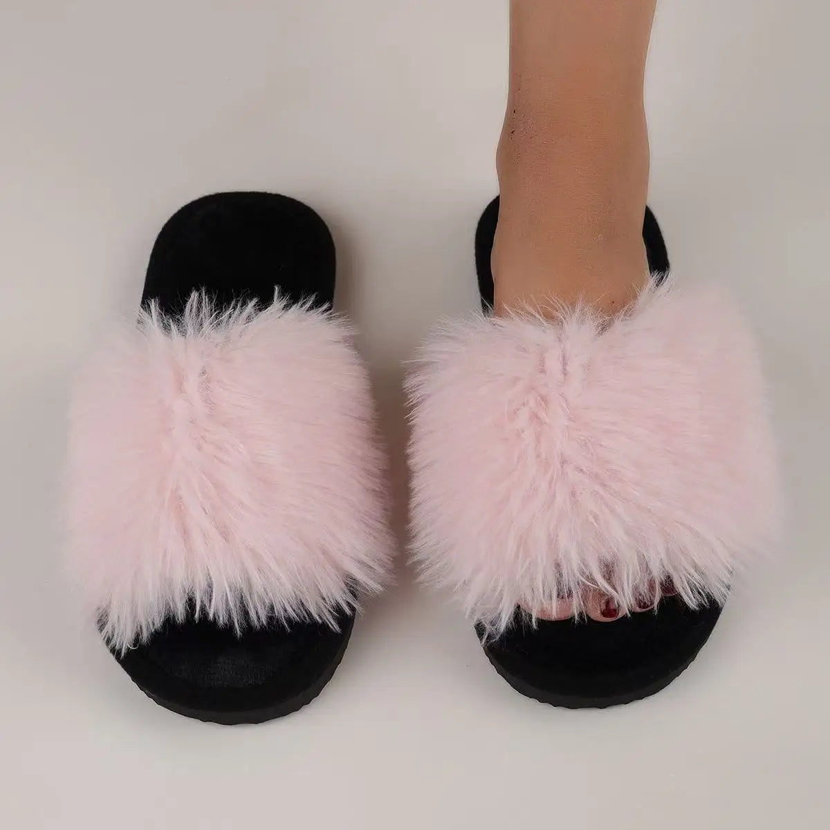 Women's Indoor Slippers 2025 Autumn and Winter New Plush Home Lazy Slippers Anti slip Durable Fashion Warm Sandals Slippers