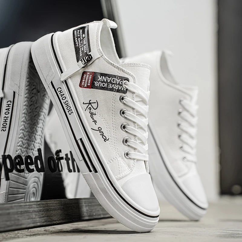 2025 Men's Canvas Fashion Buckled Canvas Sneakers Lightweight and Non-Slip Skateboarding Comfortable Casual Workwear For Men