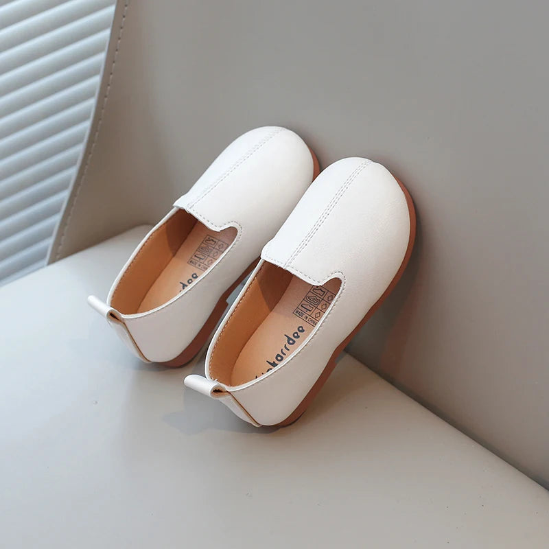 Girl's Loafers Casual Autumn Solid Color Daily Slip-on Kids Flat Shoes Shallow Flexiable Trendy Comfy Children Shoe 21-34