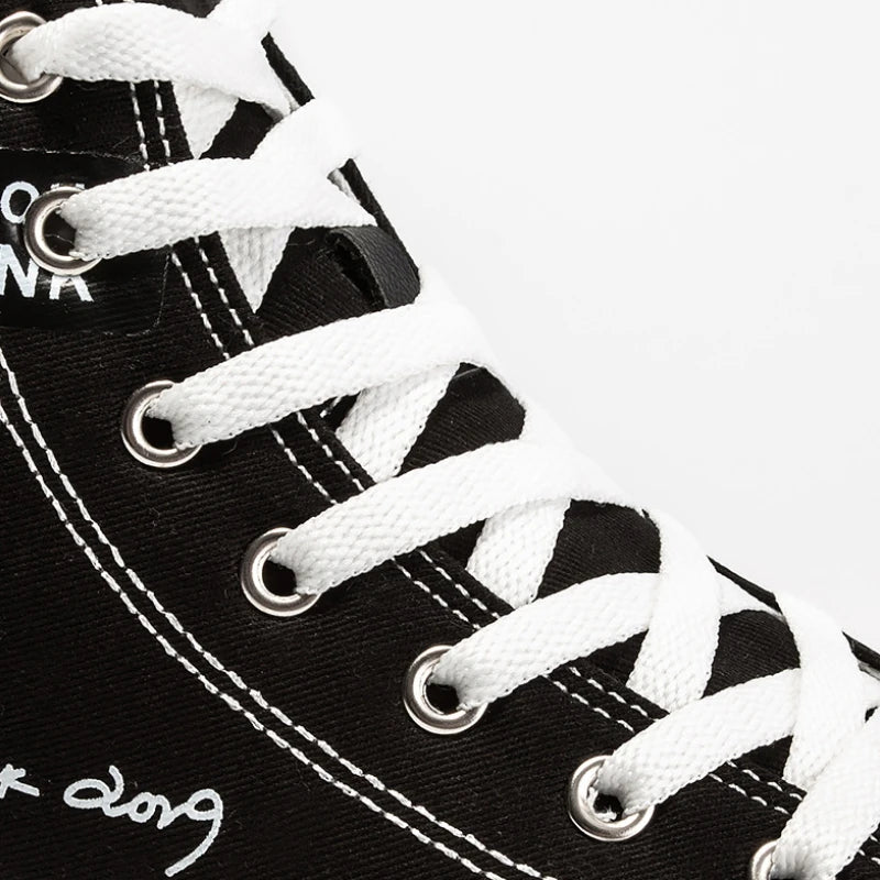 2025 New Men's Sneakers Breathable High Top Canvas Shoes for Men Korean version Fashion Men's Casual Shoes Platform Tennis Shoes