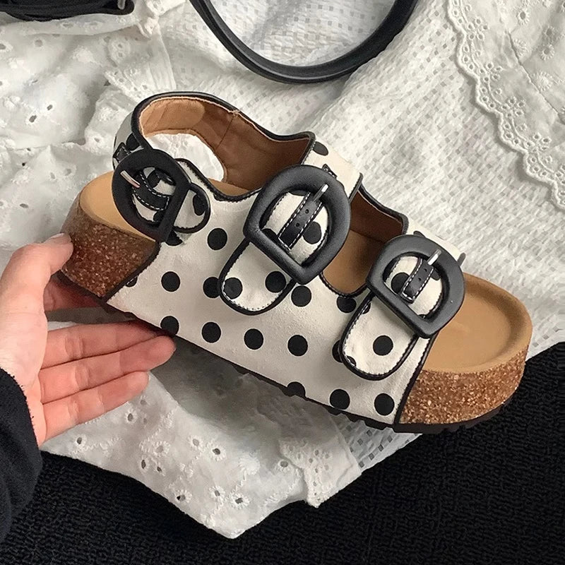 Flats Women's Sandals Designer Platform Shoes Fad Casual Sandals 2025 Summer Slippers Walking New Brand Slides Mujer Sandalias