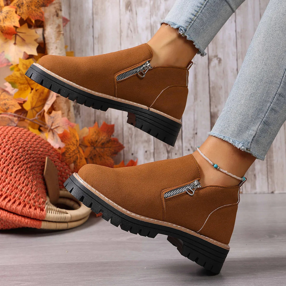 Women Comfortable Ankle Boots New Casual Anti-slip Platform Boots Fashion Outdoor High Top Wedding Shoes Women Zapatos De Mujer