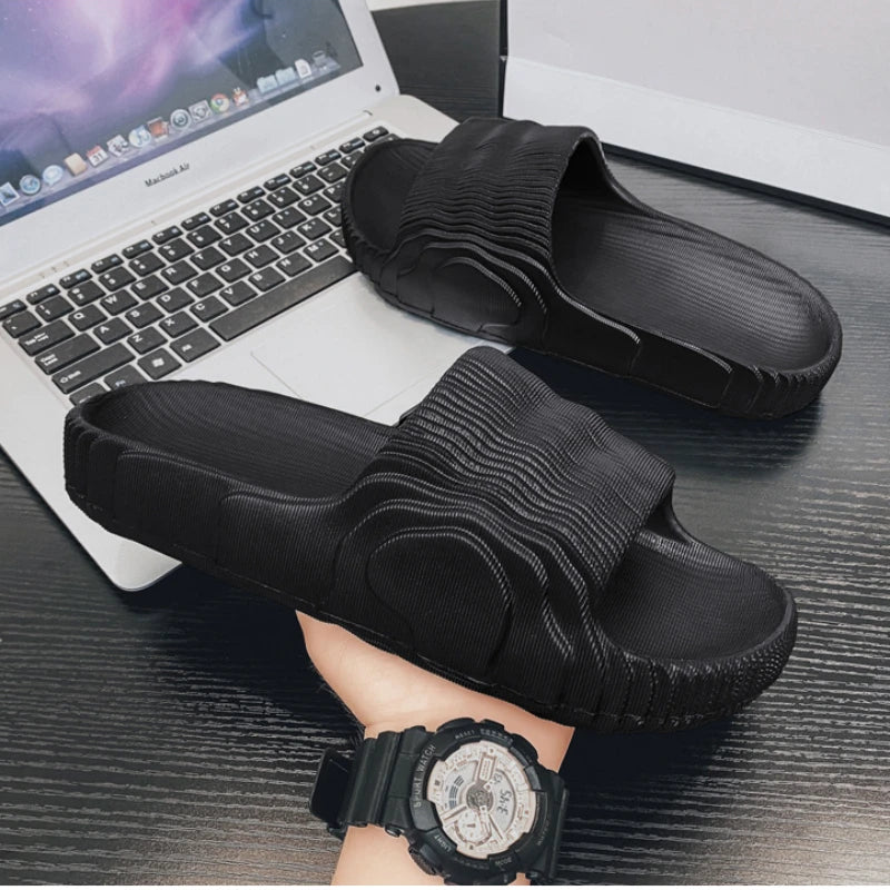 Indoor Outdoor Slippers For Men Women Summer Platform Shoes Soft EVA Anti-slip Couples Bathroom Beach Slides Leisure Sandals