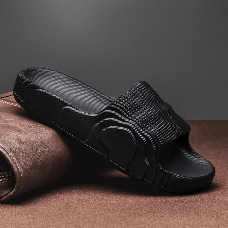 Soft Home Slippers Couple Summer Indoor Skid Proof Bathroom Slippers Sandals Hotel Solid Color Men Women Flip Flops Flat Shoes