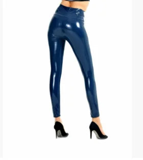 Women Pu Leather Black Pants Leggings High Waist Sexy Elastic Skinny Push Up Leggings Stretch Jeggings Women Legings Costumes