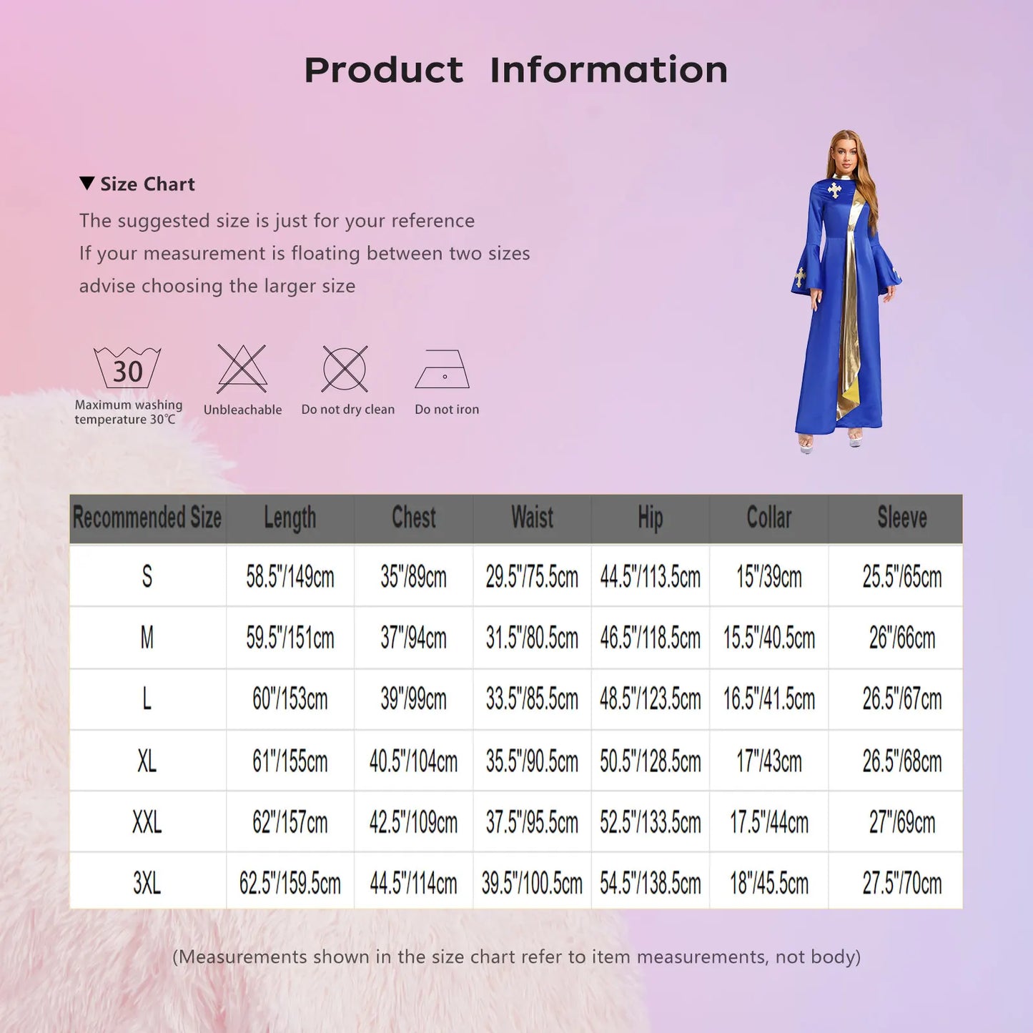 Womens Metallic Shiny Church Priest Clergy Robe Tunic Dress Long Sleeve with Flared Cuffs Cassock Halloween Cosplay Costume