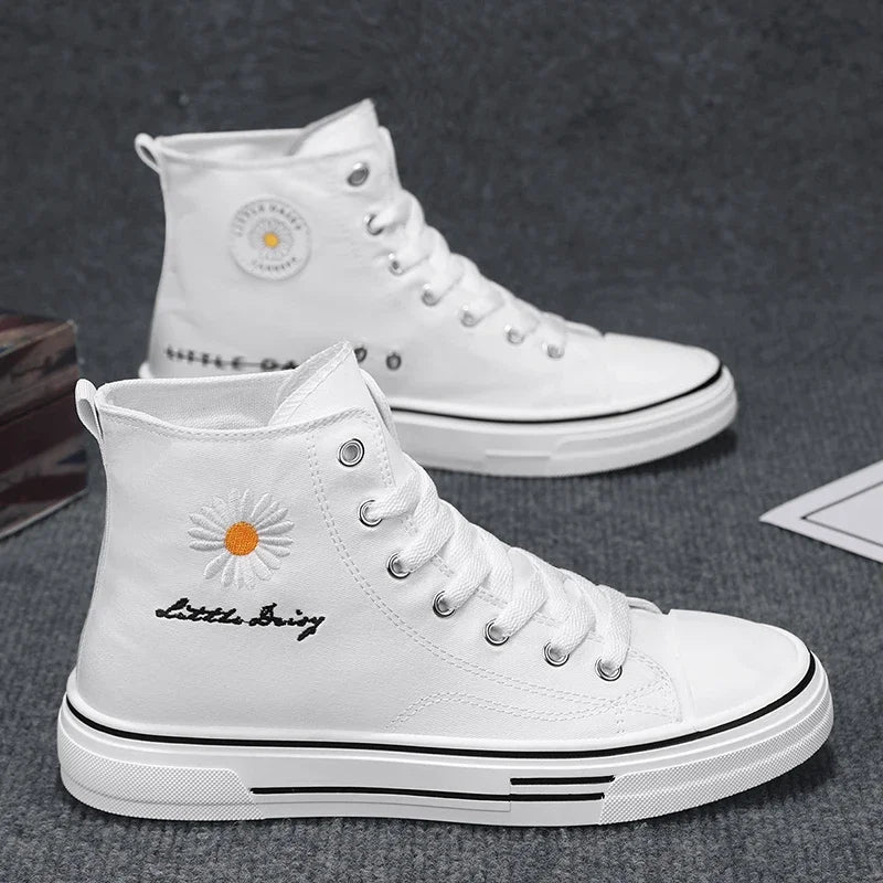 Men Canvas Shoes New High Top Sneakers for Men Casual Breathable Platform Shoe Male Vulcanize Zapatos Para Hombres
