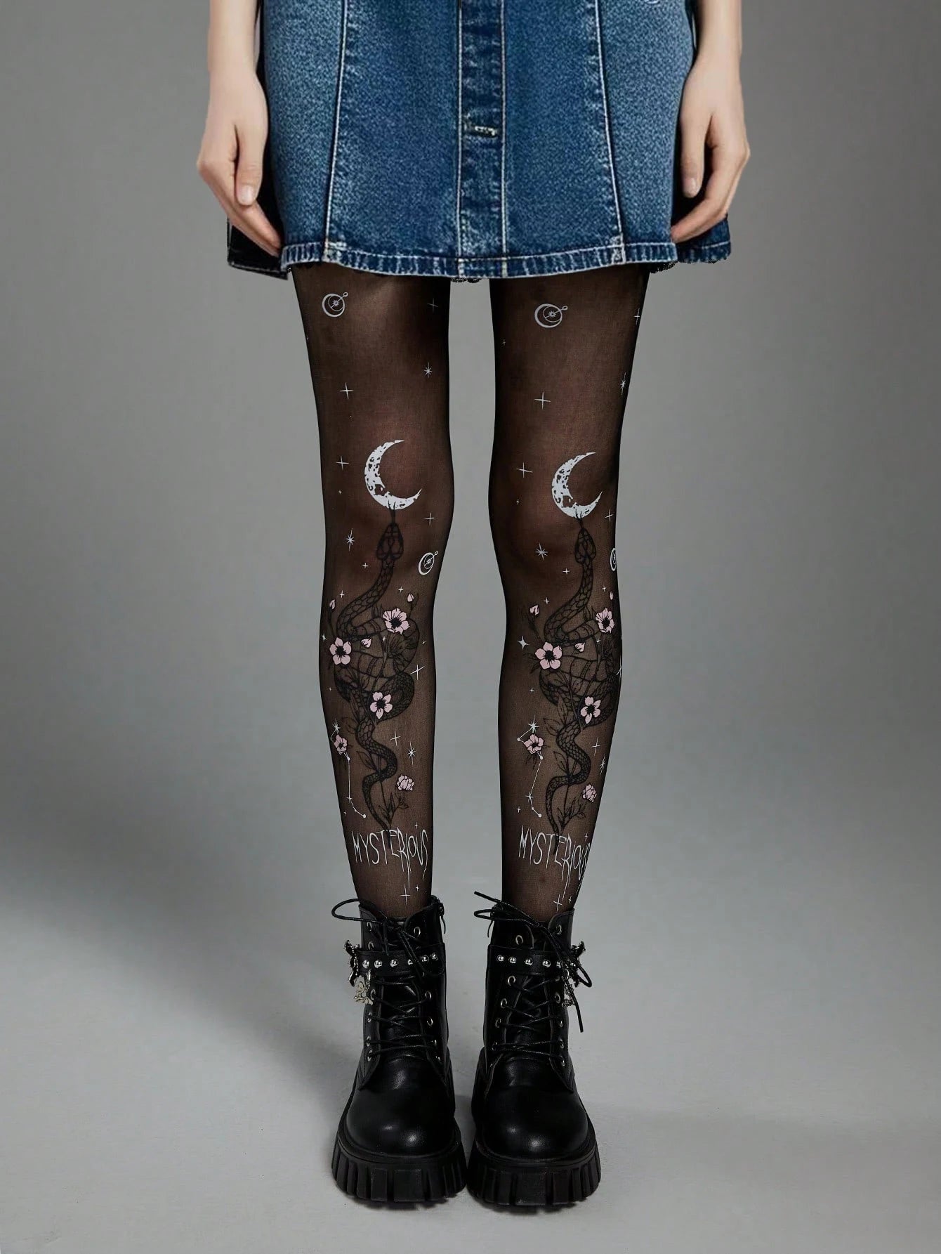 1 pair of fashionable and personalized snake print stockings for women, pantyhose, leggings