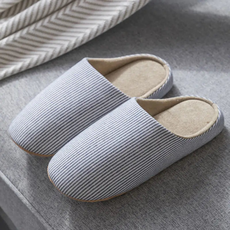 Men Home Slippers Women Soft Slipper Warm Indoor Slides Non-slip Couples Floor Shoes Autumn Spring Bedroom Light Slient Flats