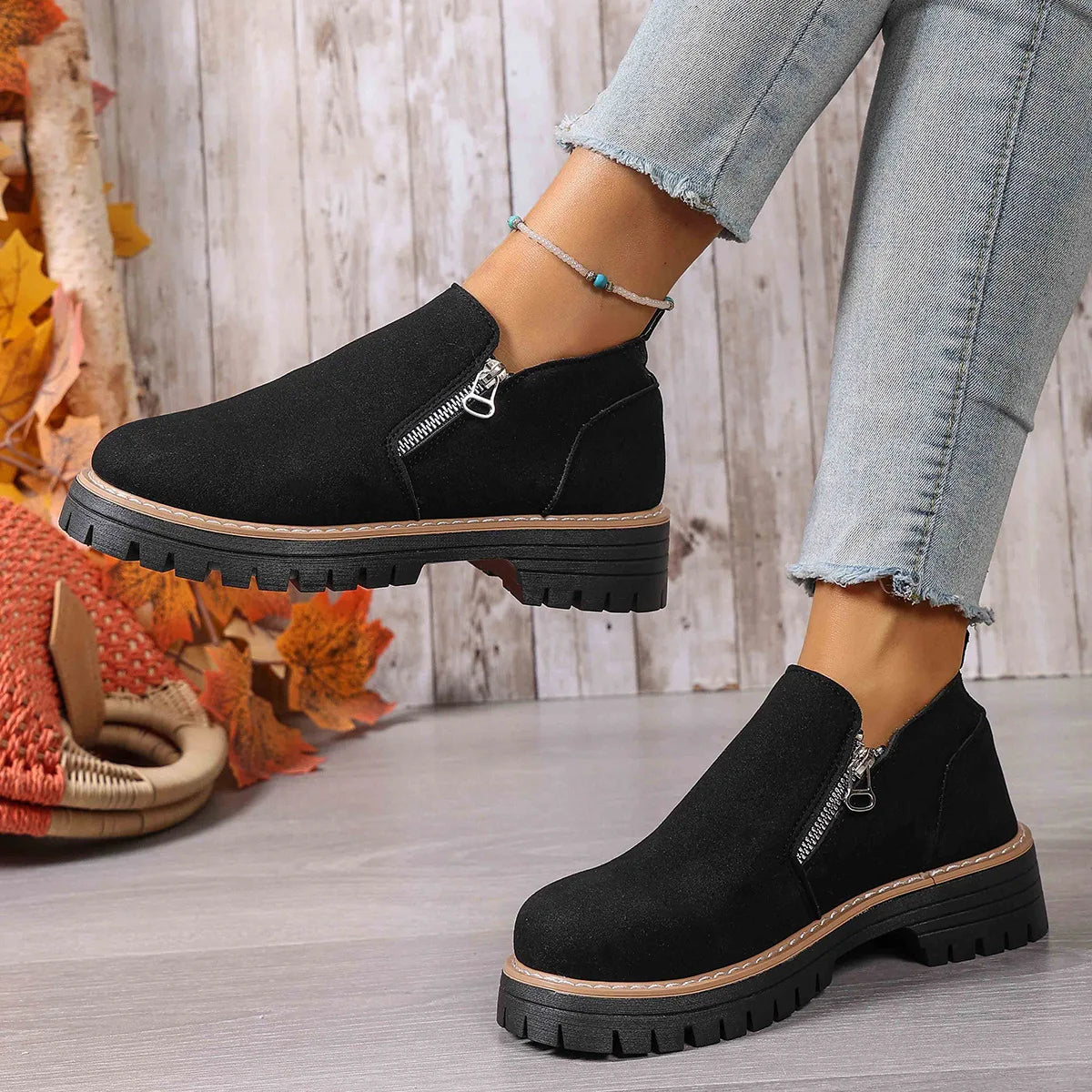 Women Comfortable Ankle Boots New Casual Anti-slip Platform Boots Fashion Outdoor High Top Wedding Shoes Women Zapatos De Mujer